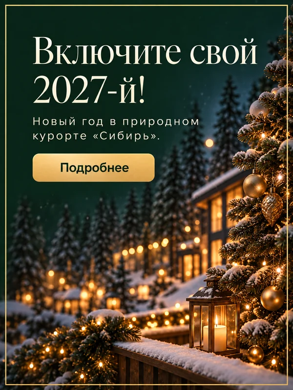 Включите свой 2027-й! Новый год в природном курорте Сибирь. Подробнее